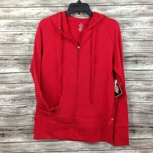 Dickies Girl Fleece Red Jacket Dickies Girl Juniors Size X-Large Zip Front